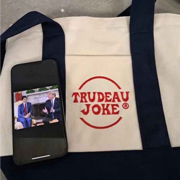 Trudeau Joke - NOT Trader Joe canvas tote bag😂 - Picture 7 of 8